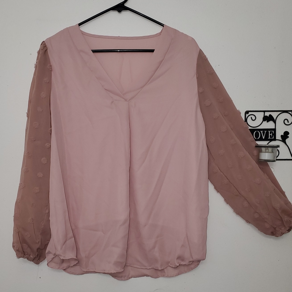 Women's long sleeve v-neck fashion blouse